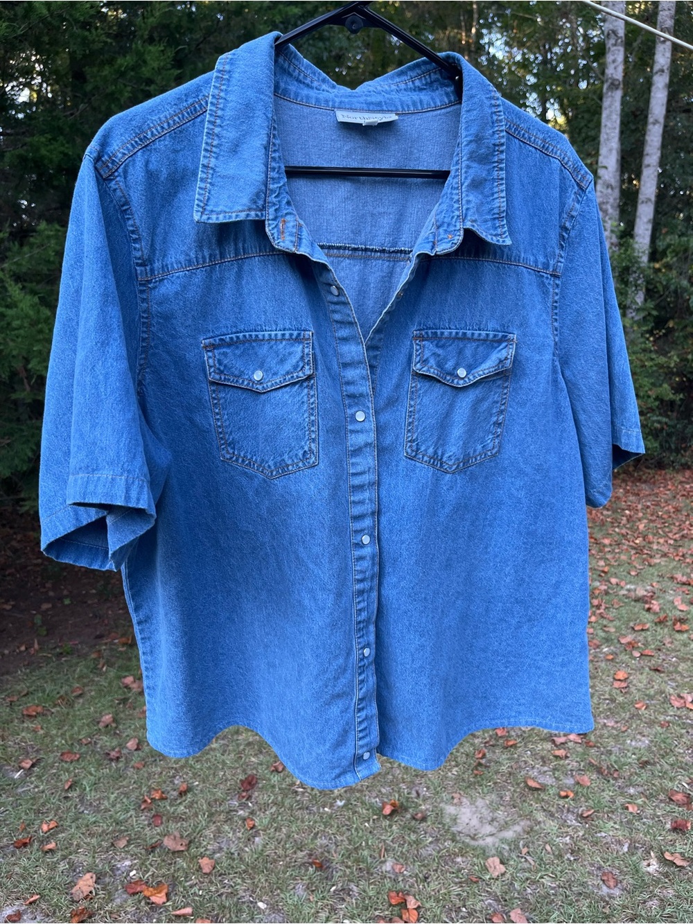 NorthStyle Blue Denim Button-Front Women's Shirt